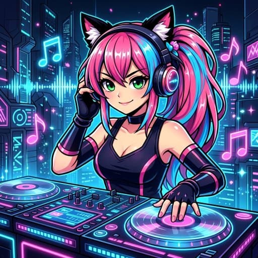 Miko at the DJ decks